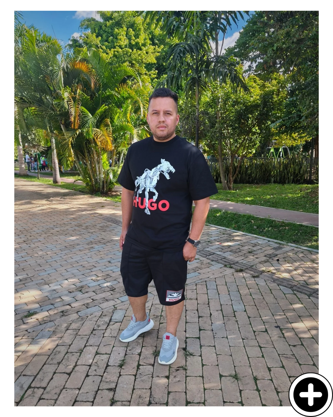 Conjunto Hugo Boss Camiseta Bermuda