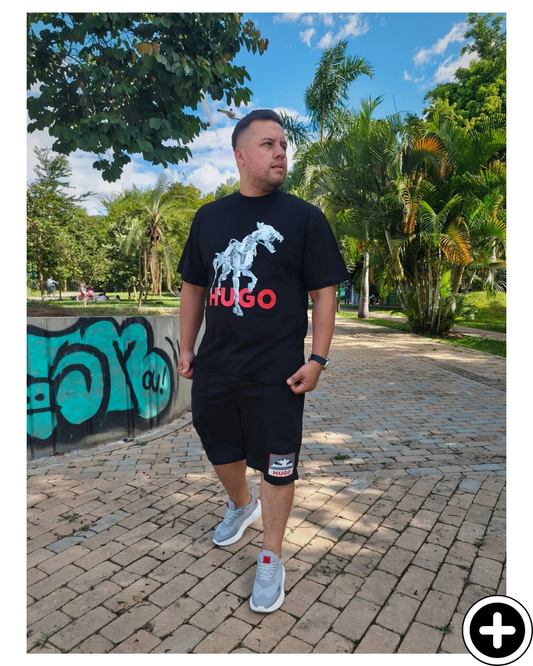 Conjunto Hugo Boss Camiseta Bermuda