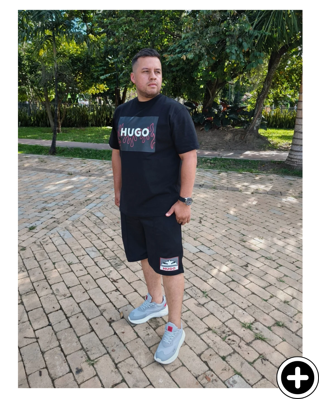 Conjunto Hugo Boss Camiseta Bermuda