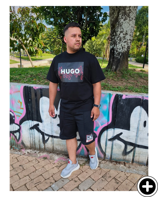 Conjunto Hugo Boss Camiseta Bermuda